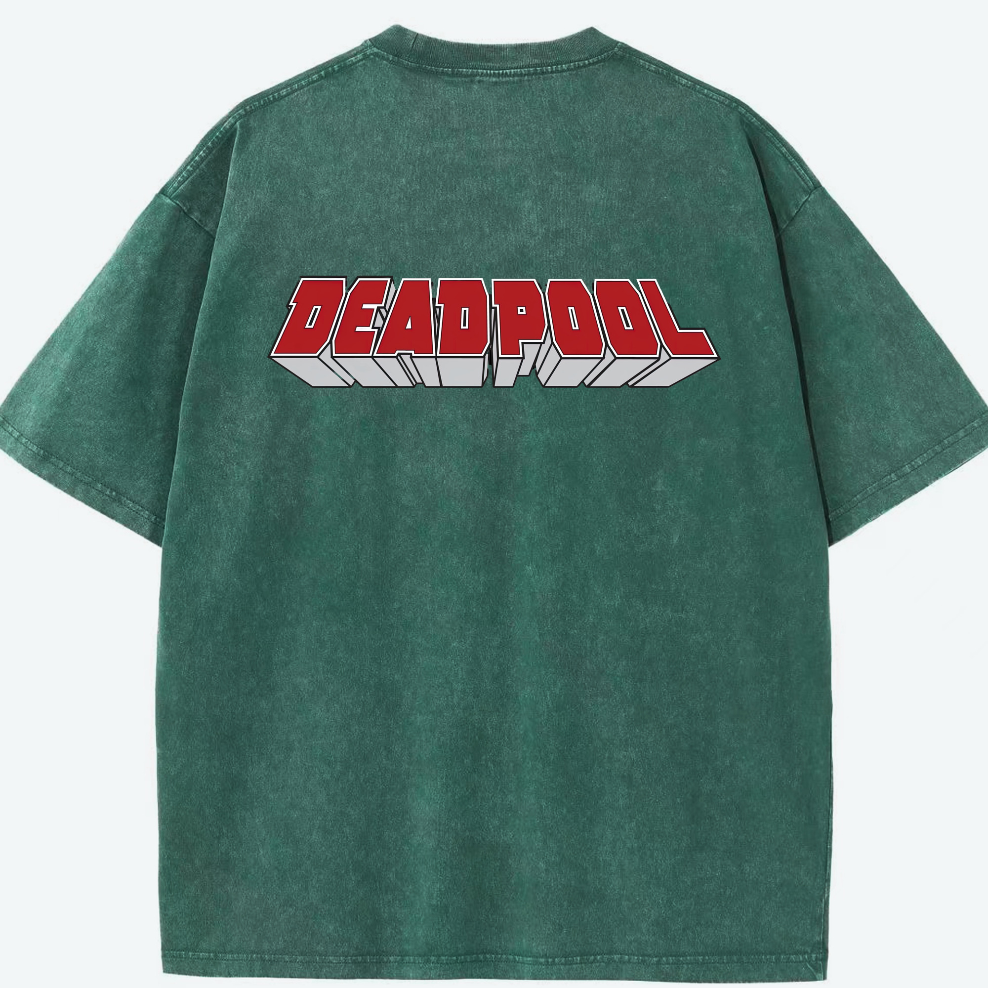 （画像用） Deadpool デッドプール 綿100% ヴィンテージ風 半袖Tシャツ（背面プリント）